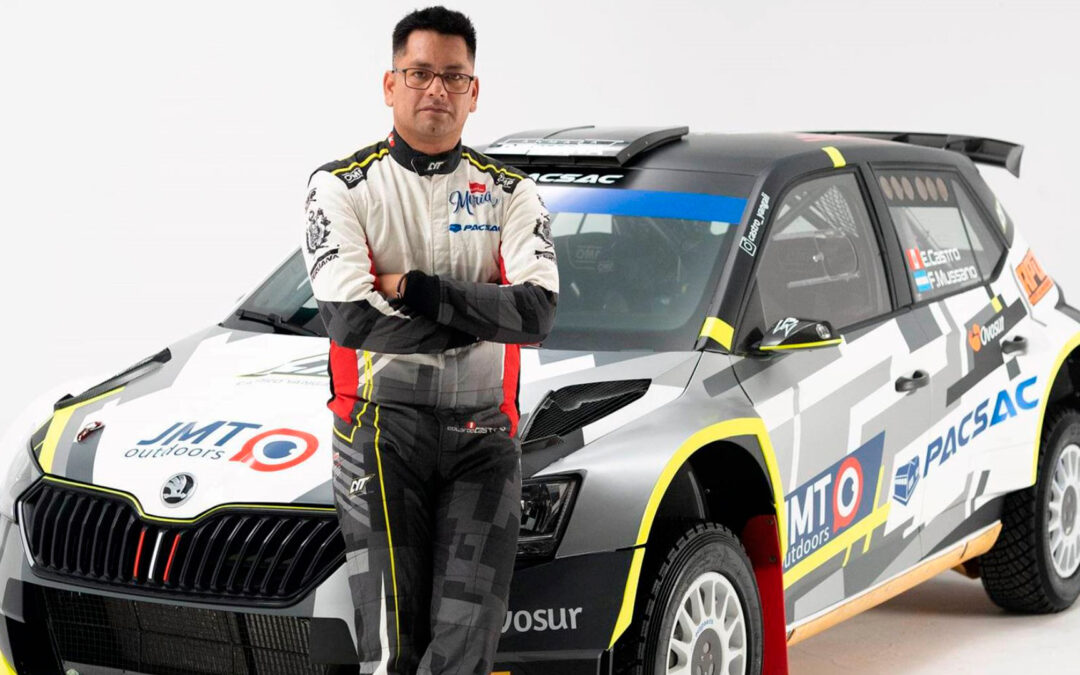 Eduardo Castro, piloto huancaíno, destaca como el mejor sudamericano en el Rally Mundial de Italia